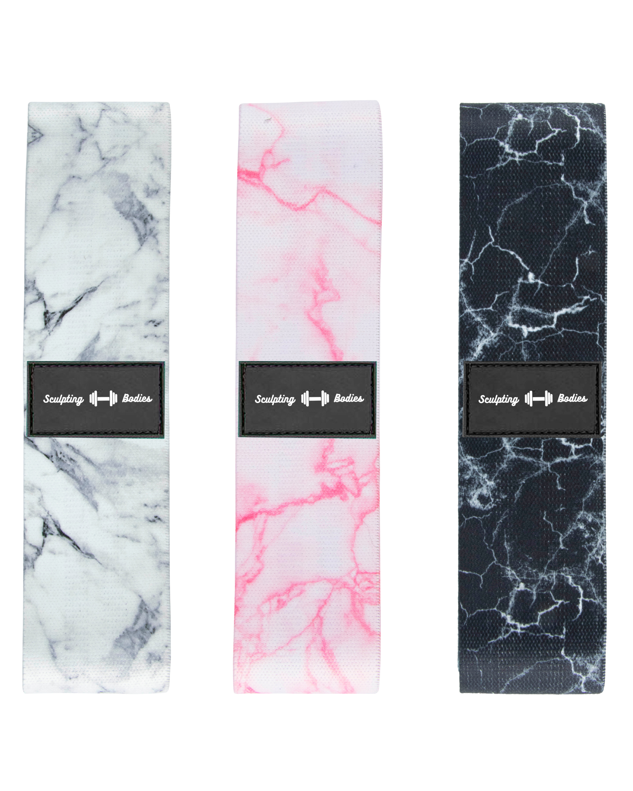 Marble Fabric Resistance Band Set