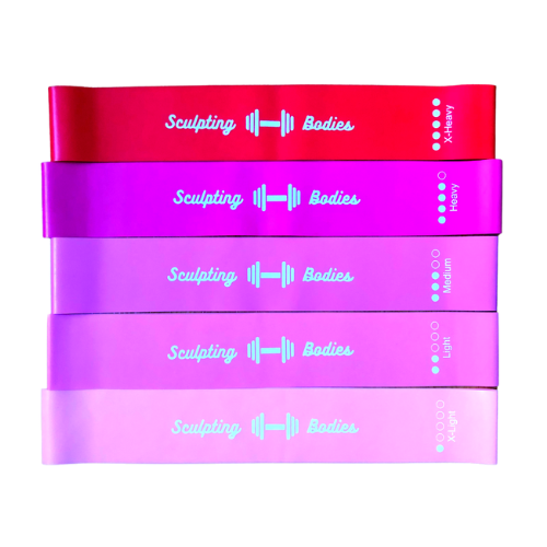 Pink Latex Resistance Band Set